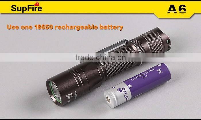 Supfire A6 Hot sale Rechargeable Flashlight Waterproof Led Torch