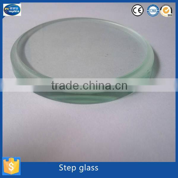 Chinese glass 6mm step shaped Tempered glass for Lamp Cover