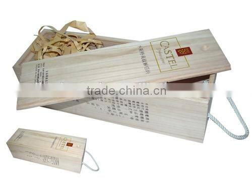 Chinese Customized Single Bottle Wood Wine Box