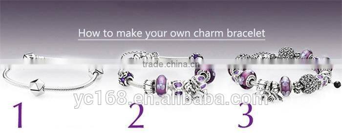Yiwu Direct Happy Longlife Lock Shaped Thai Silver Charms Beads For Jewelry Making Supplies