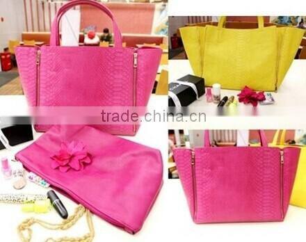 2015 hot selling 3D fluore scence snake pattern of PU leather for bag A1397