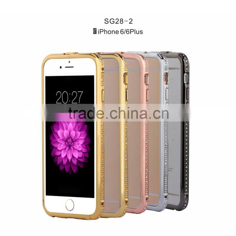 Crystal Metal Bumper Phone Case For iPhone6/6p