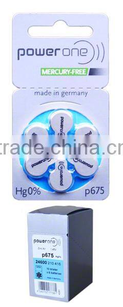 Good Quality hot sale Hearing Aid Zinc Air mercury free Battery power one battery size 13A
