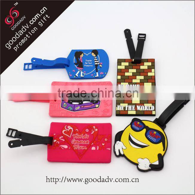 Rubber luggage tag/ soft pvc travel bagage tag