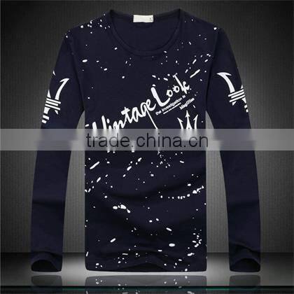 Cheap O-neck Cotton Mens Long Sleeve Tshirt