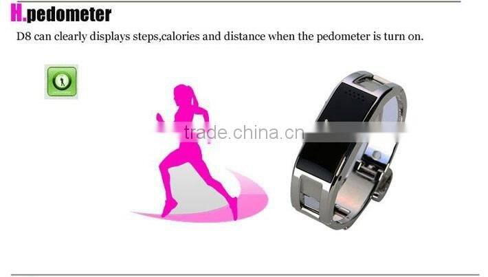 D8 Fashionable Sports Mate Smart LED Bluetooth Bracelet With OLED Display