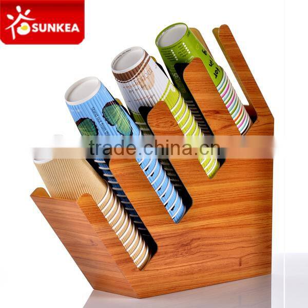 PP plastic Cafe paper cup dispenser with screen print