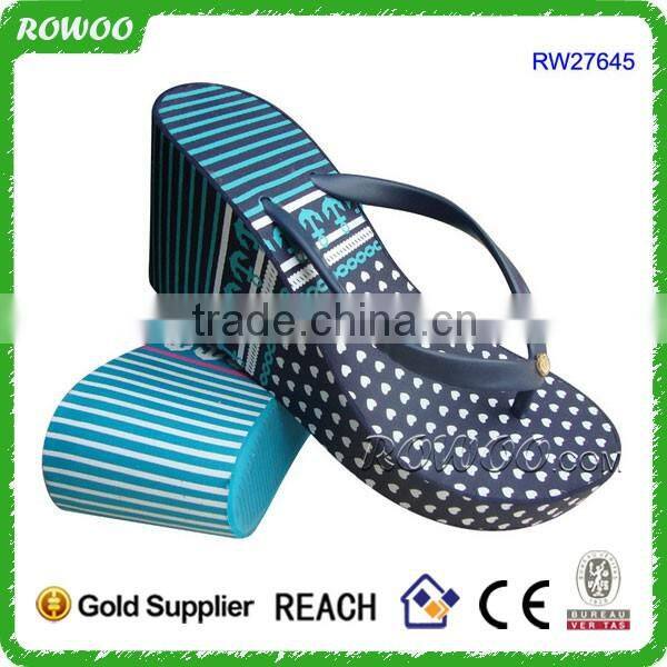China Fashion Ladies Platform High Heel Pu Slipper