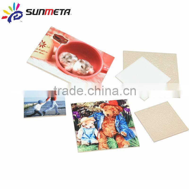 From China Supplier Sunmeta Popular White Sublimation Coated Printing Decorative Wall Tile For Sale Price