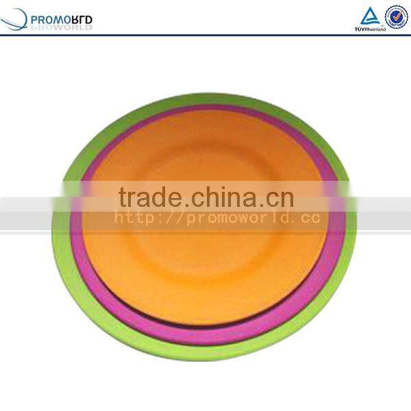 Eco-friendly Bio Bamboo Fiber Dinner Plates Dishes With Bamboo Fiber