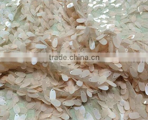 fish scale sequin fabric/sequin lace fabric/sequin dress fabric