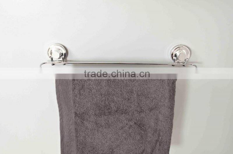 Bathroom metal single towel rail with suction cup