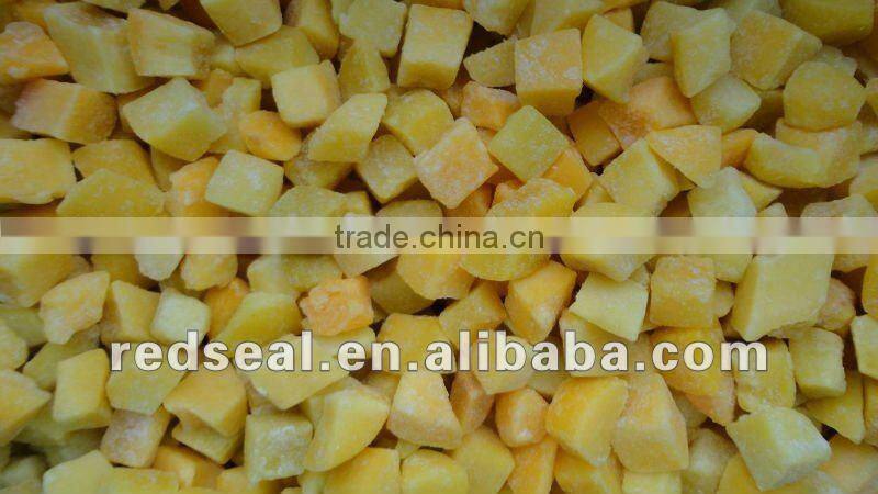 Frozen yellow peaches