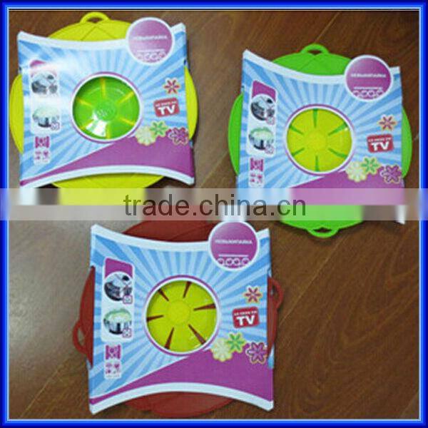 Silicone Spill Stopper Lid for over boil protectors 10" , foodgrade FDA approved round cooking pot spill stopper lid/cover