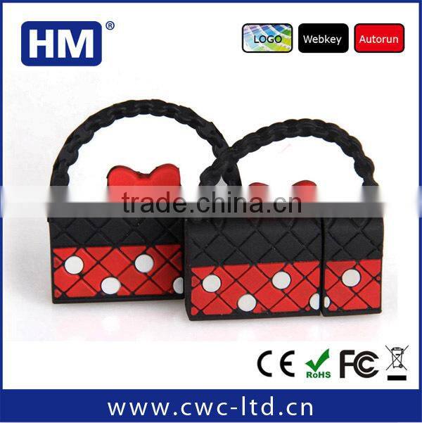 OEM Customize any material handbag usb flash drive disk ( Welcome to visit us HM factory )