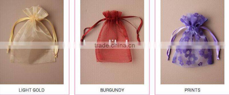 custom logo wholesale organza bags/pouch for Jewelry