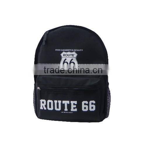 2016 new design heat transfer printing school backpack bag