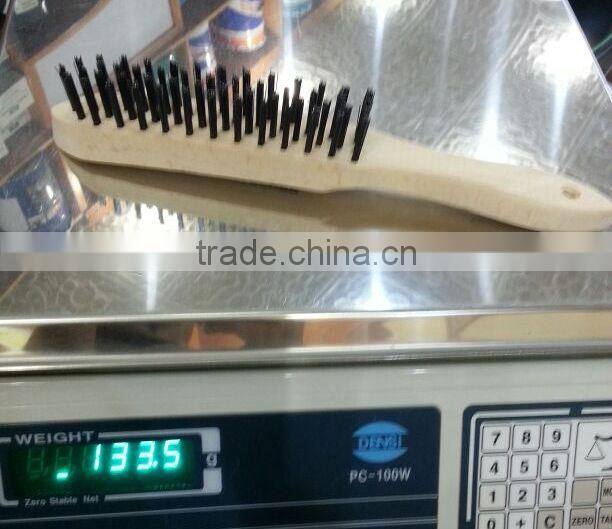 wooden handle wire brush
