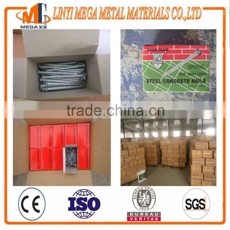 svender supply harp diamond point smooth shank Electro Galvanized steel concrete nail