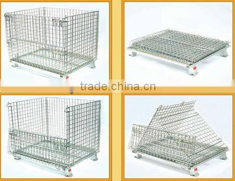 Warehouse Galvanized Cage Stackable Wire Cage Container
