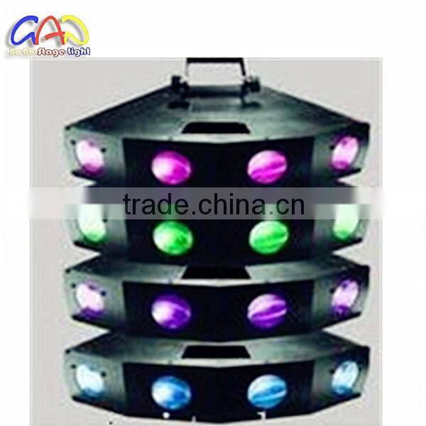 2015 new items Four heads led moon flower effect light with plastic clear body