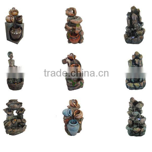 Large size Resin outdoor fountains in jar shape