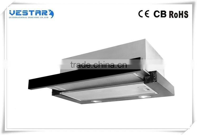 kitchen stainless 60 cm 120/200W saving engryrange hood EB3615C-BPN Telescopic cooker hood with RoHs