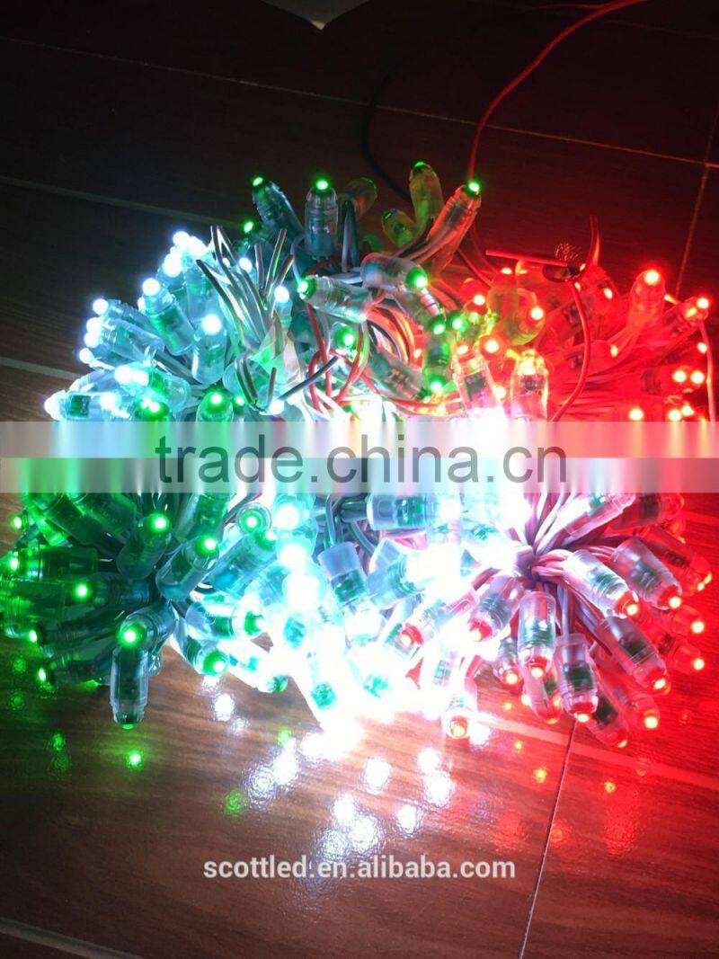 F8 12mm 5V Single Color String Lights blue red white yellow