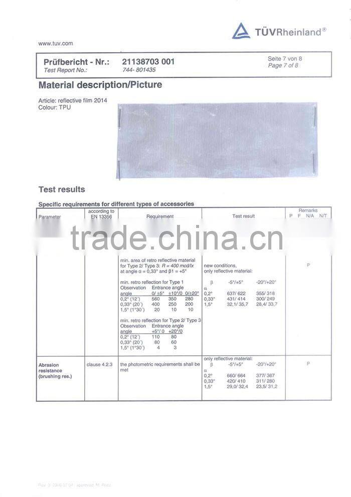 4CM Road sign reflective tape PVC & X pattern reflective strap