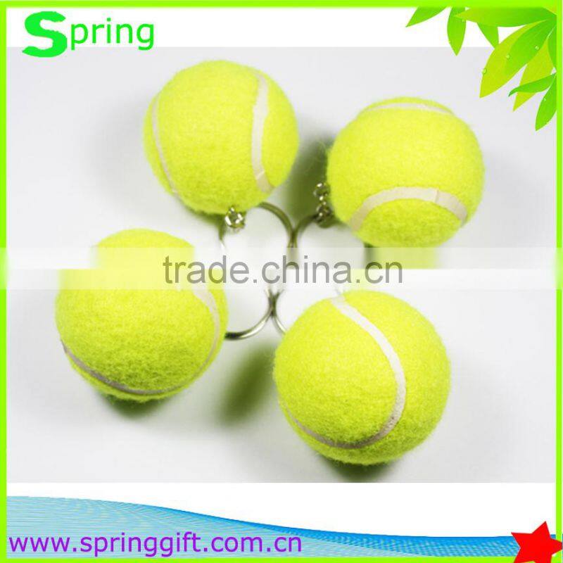 High quality Tennis Ball Keychain /promotion sports Tennis Ball Keyring