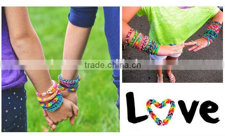 Popular diy rubber watch loom band kit make rain loom bracelet