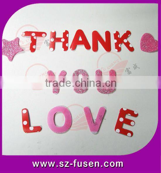 Hot Magic Letters of fastener tape hook and loop