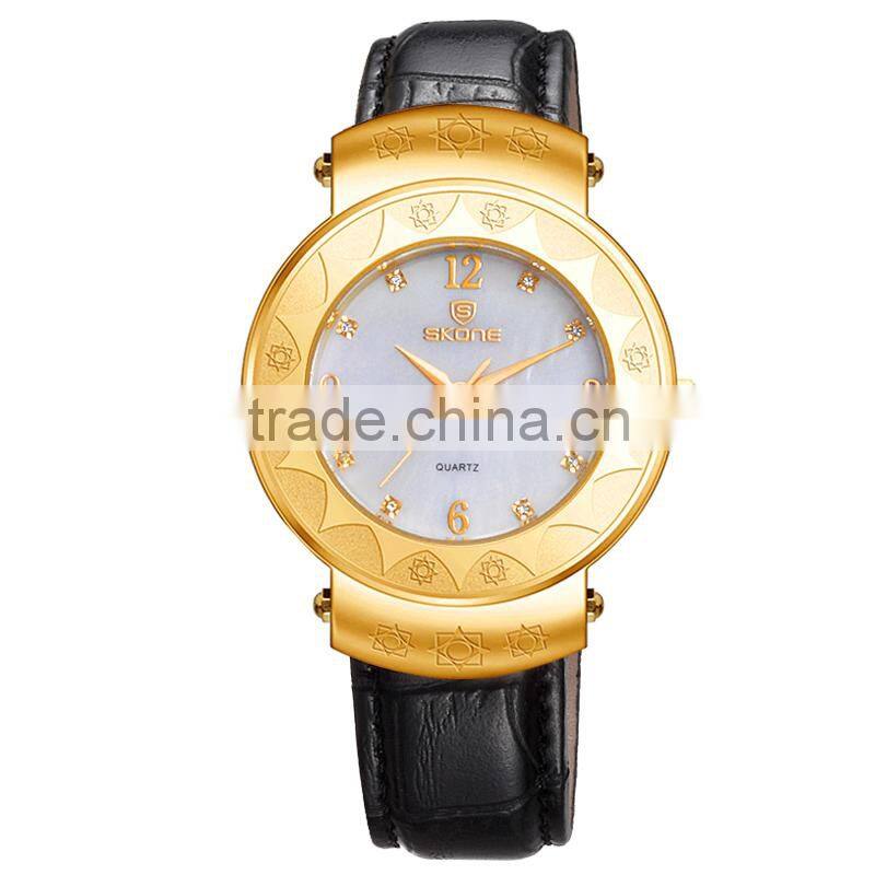 SKONE 9352 Quartz Wrist Watch Leather Strap Women Watch Wholesale Wrist Watch