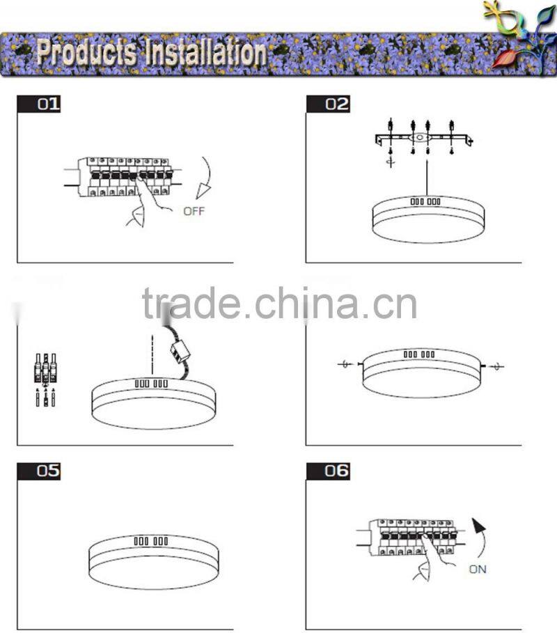wholesale surface mounted led panel light 6w 12w 18w 24w led lighting lamp