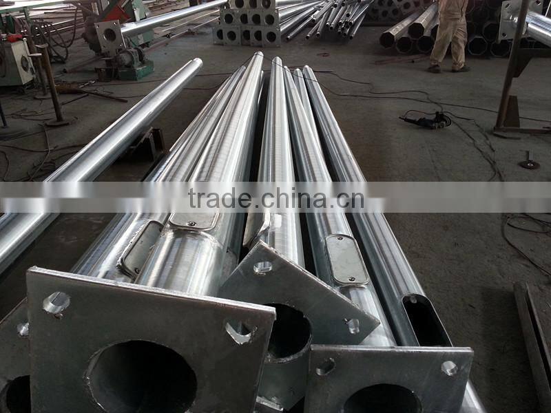 double brackets lighting pole with sodium lamps