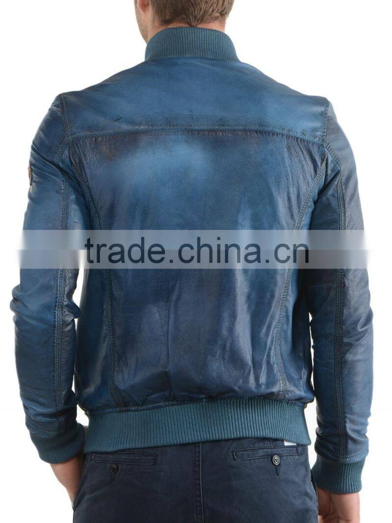 Classical Mens Classic Leather Jacket Fashion 2016