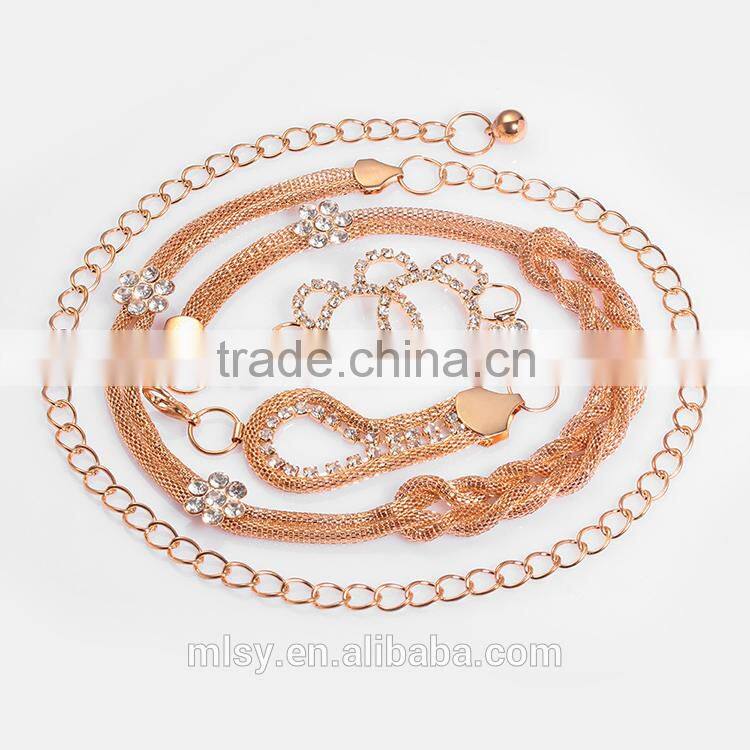 Fashion clothes chains of metal belt jeans chain Brightness F1-80117