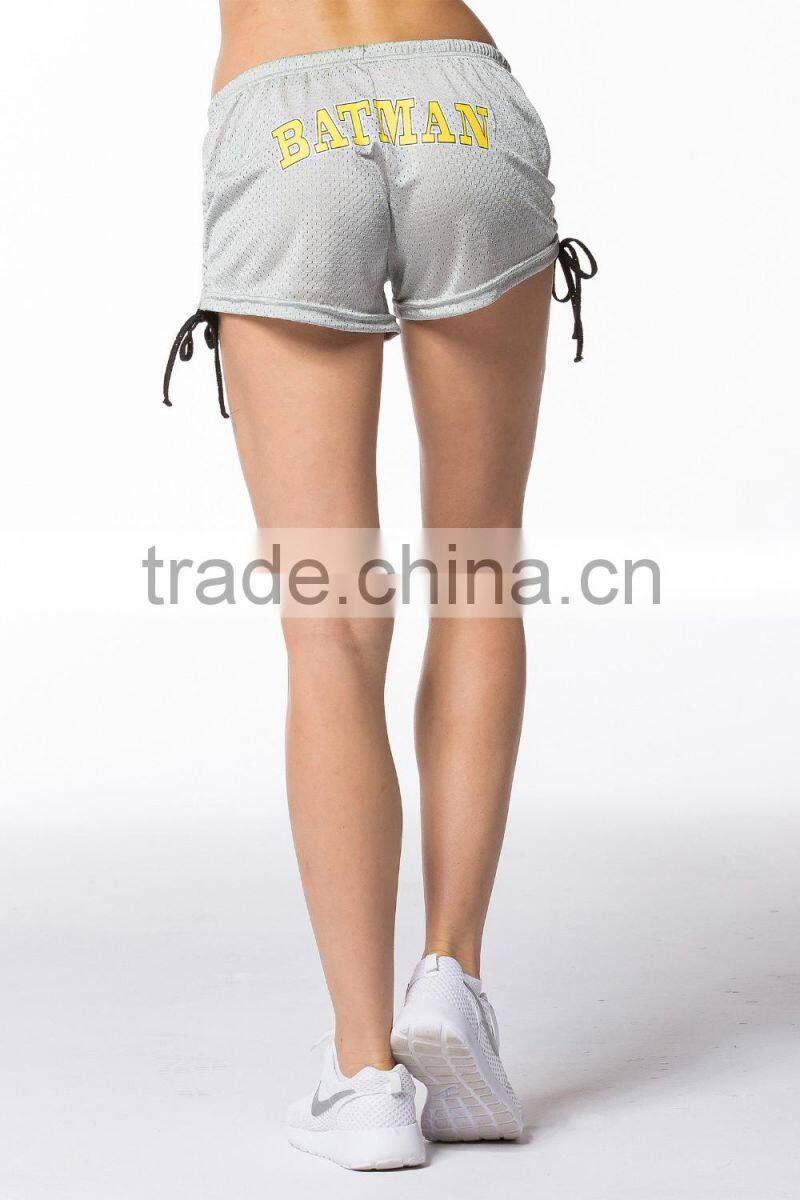 Women Bat-man Sport Shorts Gym Running Athtetic Breathable Quickly Dry Shorts