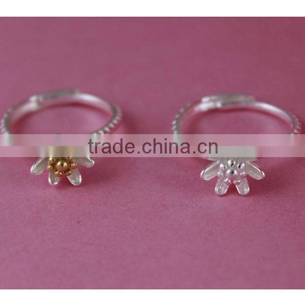 flower novelty smart 925 new design rings silver jewelry