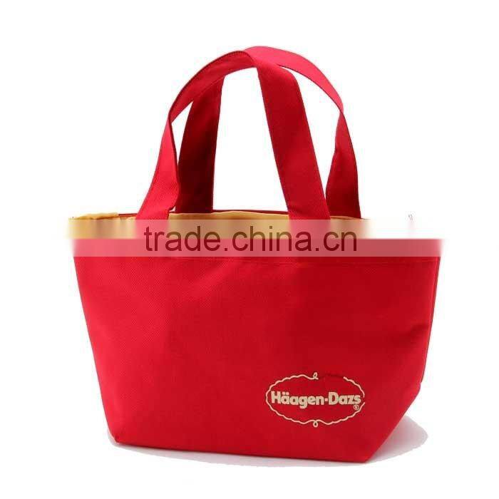 2016 stock china fabric tote bag, die-cut handle pouch