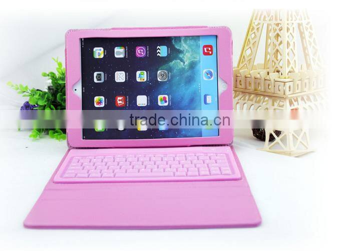 Mini portable Bluetooth Keyboard with leather case stand