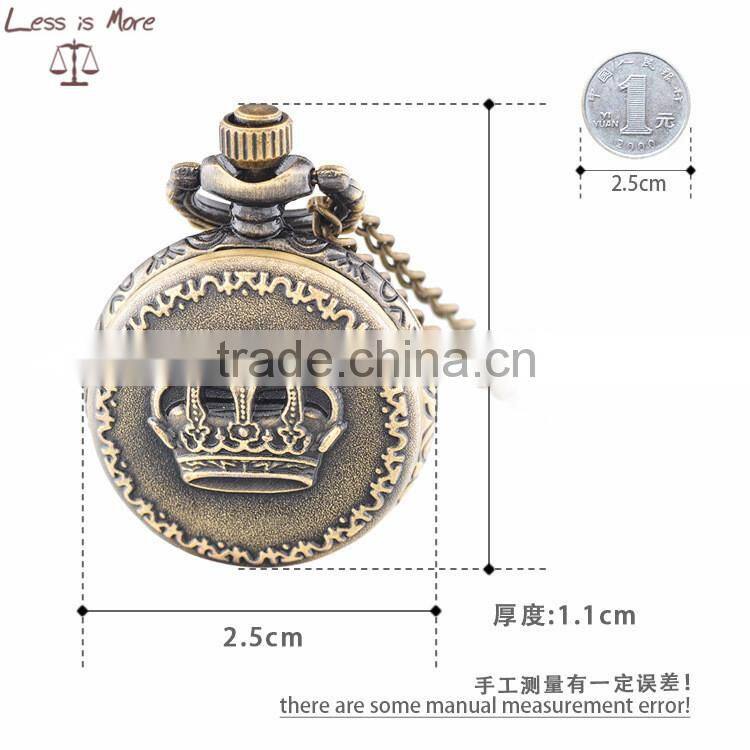 China wholesale crown pocket watch, logo or photo on watch pocket watch