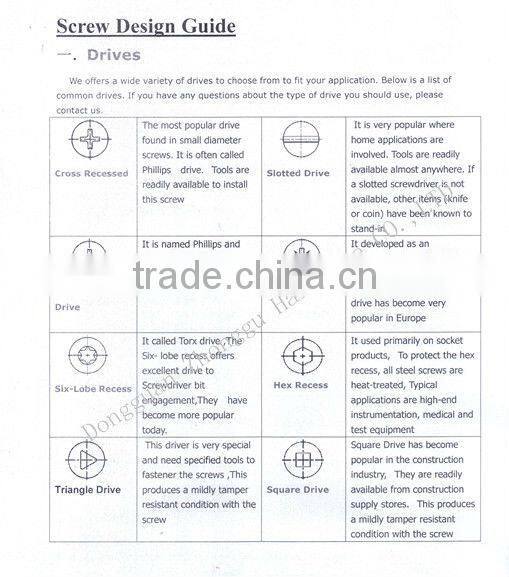 high quality socket head self tapping screw