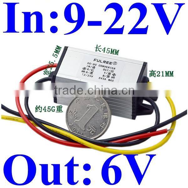 12v to 6V DC Voltage Regulator 3Amax for LCD Screen ,Bus, etc
