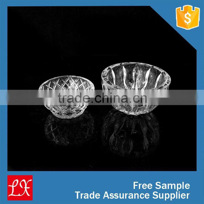 Black spray small beaded glass soup bowl