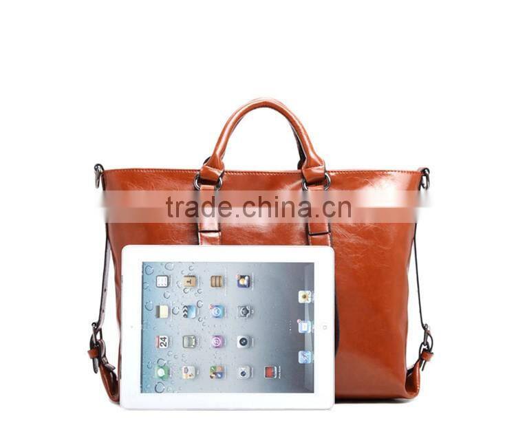 Woman shopping bag Wax-oil leather handbag crossbody bag