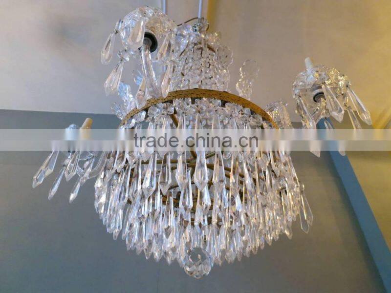 530-6 Empire Style Waterford Crystal Chandelier