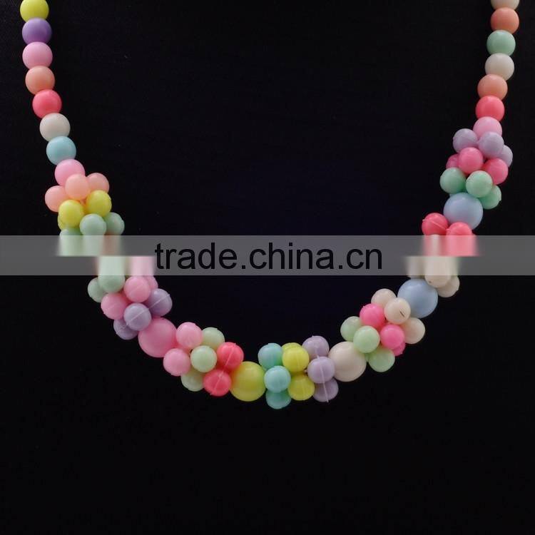 >>2016 New nice gift for children baby girl kids candy color jewelry set fashion beaded necklace bracelet&