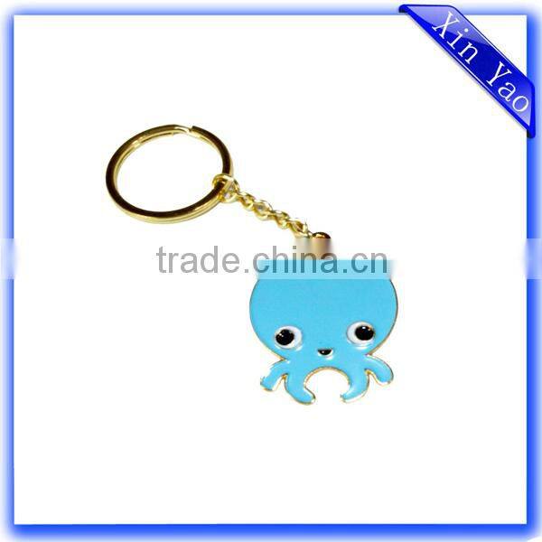 Good quality zinc alloy silver soft enamel souvenir promotion keychain