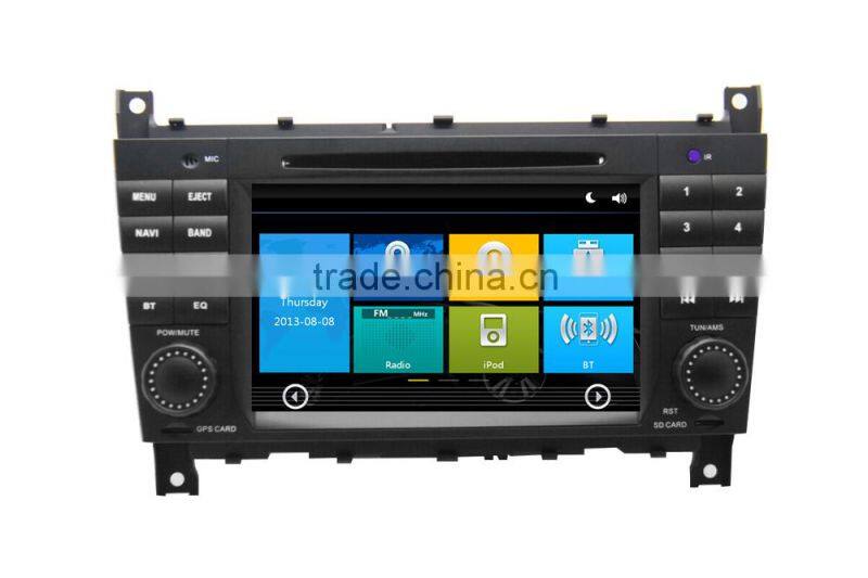 High quality of 7inch Car dvd gps player for Mercedes-Benz W203 2004-2007 with WINCE A8 system 3G WiFi OBDII DVR function